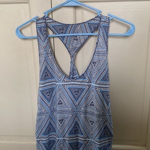 Patagonia sleeveless blue and white dress